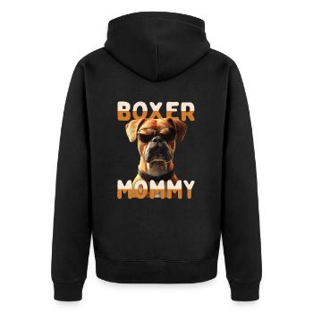 Boxer allemand Maman Fête des mères Boxer Maman - Veste à capuche bio Premium Unisexe - noir - Dos - Nico (187cm)