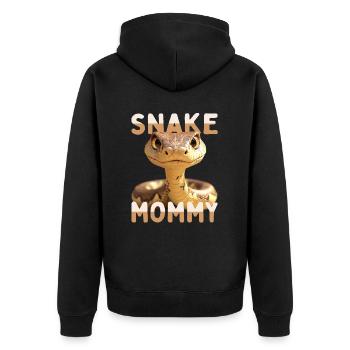 Snake Mommy Mom Snake Mother's Day Snakes Mom - Unisex Premium Organic Zip Hoodie - black - Back - Nico (187cm)
