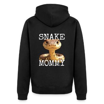 Snake Mommy Mom Snake Mother's Day Snakes Mom - Unisex Premium Organic Zip Hoodie - black - Back - Nico (187cm)