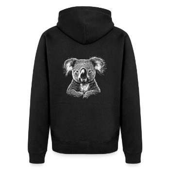 Koala Bear Australia Koala Bear Cute Koala Bears - Unisex Premium Organic Zip Hoodie - black - Back - Nico (187cm)