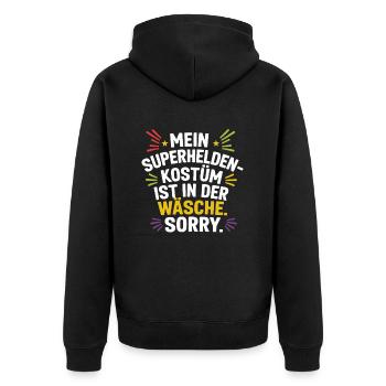 Le costume de super-héros est dans la blanchisserie Carnaval Cologne - Veste à capuche bio Premium Unisexe - noir - Dos - Nico (187cm)