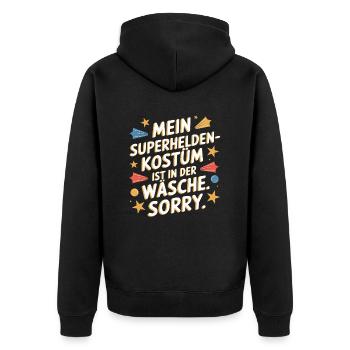 Le costume de super-héros est dans la blanchisserie Carnaval Cologne - Veste à capuche bio Premium Unisexe - noir - Dos - Nico (187cm)