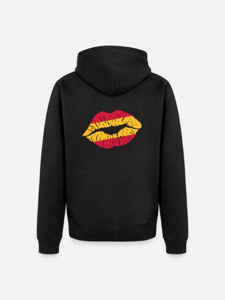 Kiss (Spain) - Unisex Premium Organic Zip Hoodie - black