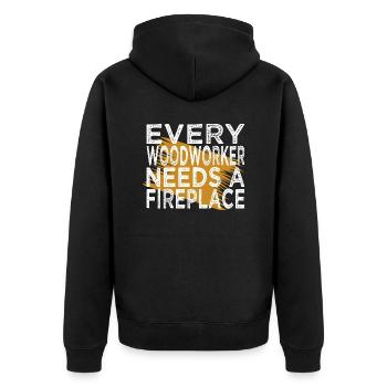 statement gift joke aaron carpenter tshirts tree - Unisex Premium Organic Zip Hoodie - black - Back - Nico (187cm)