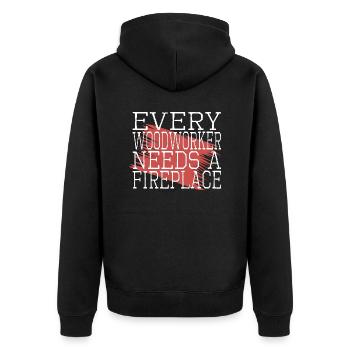 arborists statement awesome carpenter work tshirts - Unisex Premium Organic Zip Hoodie - black - Back - Nico (187cm)