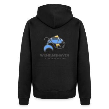 Wilhelmshaven - Veste à capuche bio Premium Unisexe - noir - Dos - Nico (187cm)