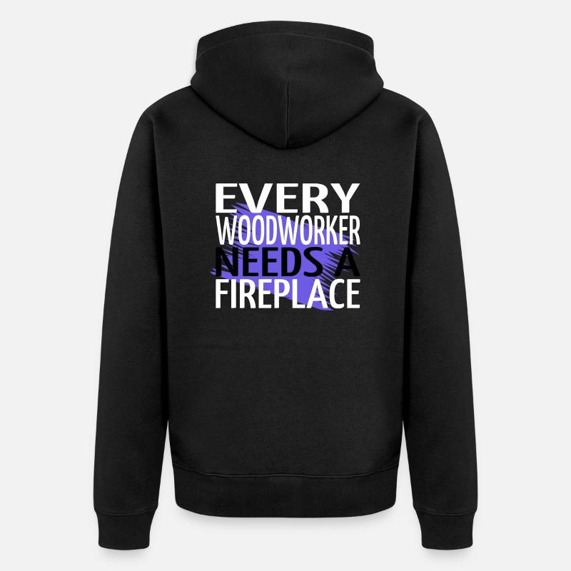 arboriculturist apprentice - Unisex Premium Bio Zip Hoodie - Schwarz