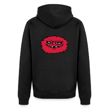 Hairy Evil Monster Comic - Unisex Premium Organic Zip Hoodie - black - Back - Nico (187cm)