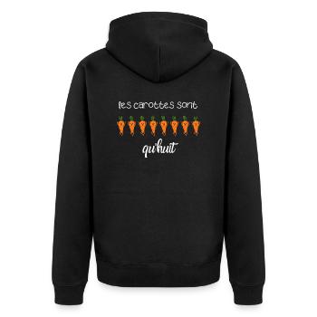 les carottes sont cuites - Veste à capuche bio Premium Unisexe - noir - Dos - Nico (187cm)