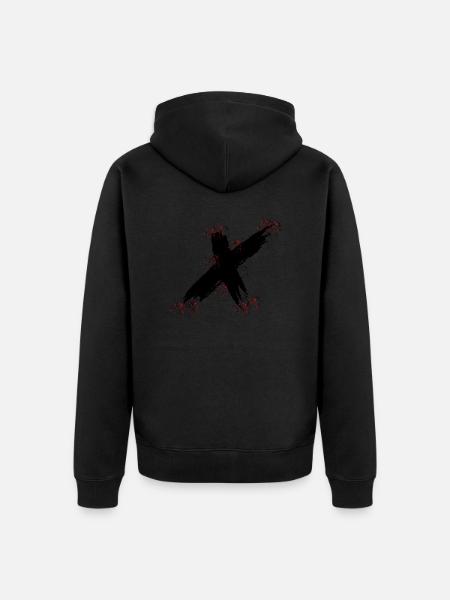 x logo - Unisex Premium Bio Zip Hoodie - Schwarz