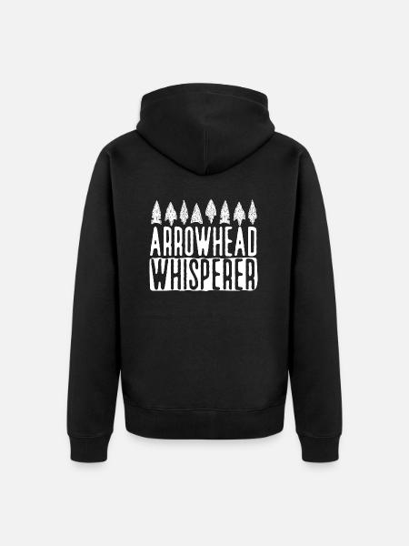 Arrowhead Hunting Arrowhead Collector - Unisex Premium Organic Zip Hoodie - black