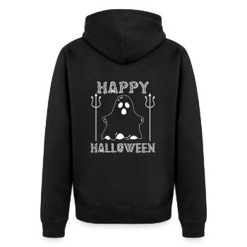 Happy Halloween - jour de Halloween - Veste à capuche bio Premium Unisexe - noir - Dos - Nico (187cm)