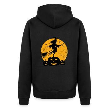 Happy Halloween - jour de Halloween - Veste à capuche bio Premium Unisexe - noir - Dos - Nico (187cm)