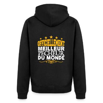 Pêcheur meilleur de tous les temps - Veste à capuche bio Premium Unisexe - noir - Dos - Nico (187cm)