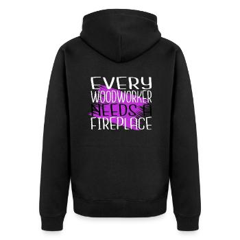 union carpenter john carpenter tshirts americas - Unisex Premium Bio Zip Hoodie - Schwarz - Hinten - Nico (187cm)