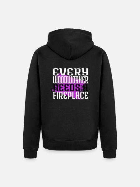 carpenter funny tshirts statement lumber - Unisex Premium Bio Zip Hoodie - Schwarz
