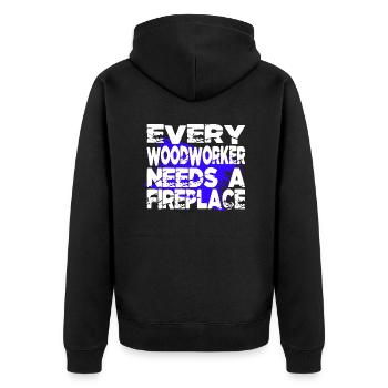 carpenter jokes carpenter quotes tshirts - Unisex Premium Bio Zip Hoodie - Schwarz - Hinten - Nico (187cm)