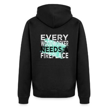 Tree Feller Arboriculturist - Unisex Premium Organic Zip Hoodie - black - Back - Nico (187cm)