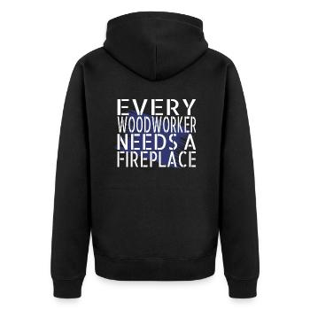 Paroles d’un charpentier T-shirts de prière - Veste à capuche bio Premium Unisexe - noir - Dos - Nico (187cm)