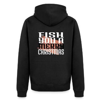 present idea baby rod dinosaurs beard - Unisex Premium Organic Zip Hoodie - black - Back - Nico (187cm)