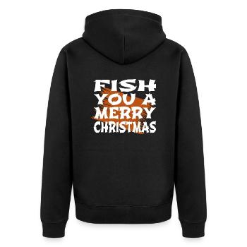 achigan pêche queue de fée présent idée humour animal - Veste à capuche bio Premium Unisexe - noir - Dos - Nico (187cm)