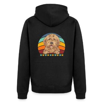 Goldendoodle Doodle Chien - Veste à capuche bio Premium Unisexe - noir - Dos - Nico (187cm)