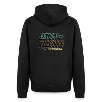 quote disarmament counterculture funny quote funny - Unisex Premium Organic Zip Hoodie - black - Back - Nico (187cm)