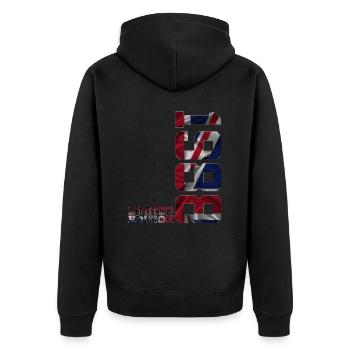 ÉDITION LIMITÉE ANGLETERRE 38E ANNIVERSAIRE 1988 UK - Veste à capuche bio Premium Unisexe - noir - Dos - Nico (187cm)