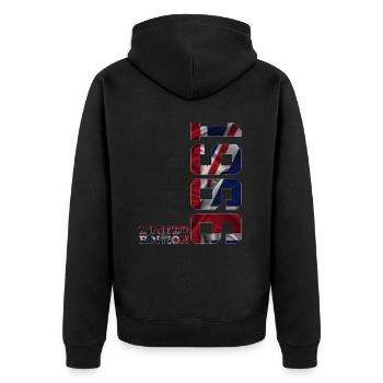 ÉDITION LIMITÉE ANGLETERRE 60E ANNIVERSAIRE 1966 UK - Veste à capuche bio Premium Unisexe - noir - Dos - Nico (187cm)