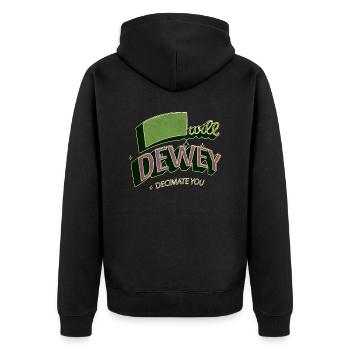 present fun bibliophile humor book quotes - Unisex Premium Organic Zip Hoodie - black - Back - Nico (187cm)