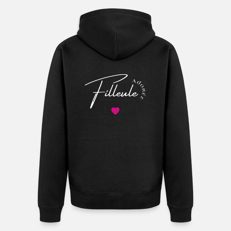 Filleule adorée - Veste à capuche bio Premium Unisexe - noir