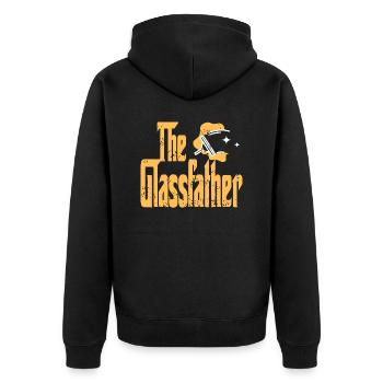 Le verrier Glassfather Retro Vintage Glazier - Veste à capuche bio Premium Unisexe - noir - Dos - Nico (187cm)