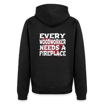 buy animation bday fisherman jokes cool rod baby - Unisex Premium Bio Zip Hoodie - Schwarz - Hinten - Nico (187cm)