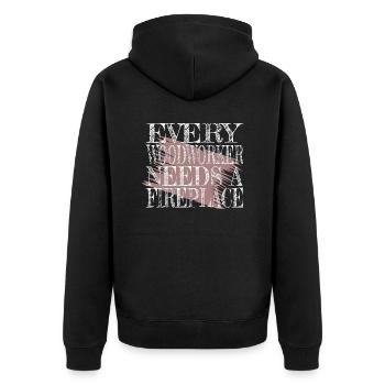 Arbre drôle artisans design geek menuiserie - Veste à capuche bio Premium Unisexe - noir - Dos - Nico (187cm)