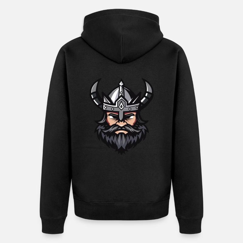 Wikinger Valhalla - Unisex Premium Bio Zip Hoodie - Schwarz