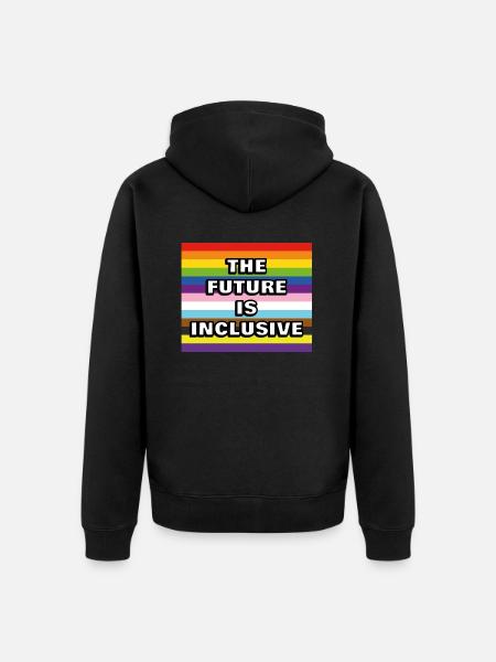 THE FUTURE IS INCLUSIVE - Unisex Premium Organic Zip Hoodie - black