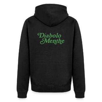 Diabolo menthe - Veste à capuche bio Premium Unisexe - noir - Dos - Nico (187cm)