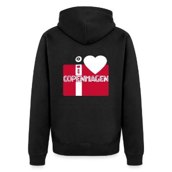 Copenhague - Veste à capuche bio Premium Unisexe - noir - Dos - Nico (187cm)
