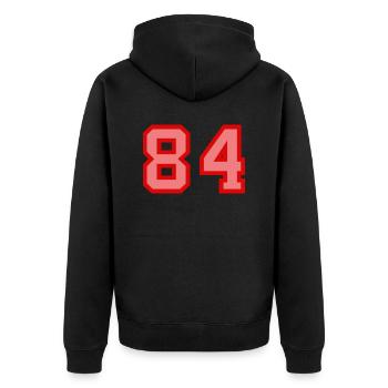 Cool Retro Retrostyle Numéro de maillot numéro de dos - Veste à capuche bio Premium Unisexe - noir - Dos - Nico (187cm)
