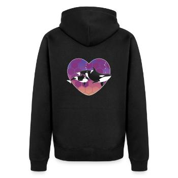 Famille orques - Veste à capuche bio Premium Unisexe - noir - Dos - Nico (187cm)