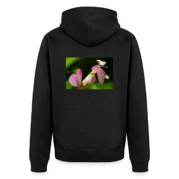 Pink Hymenopus coronatus nymphe - Unisex Premium Organic Zip Hoodie - black - Back - Nico (187cm)