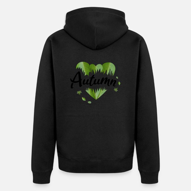 Feuilles d’automne Feuilles d’automne - Veste à capuche bio Premium Unisexe - noir