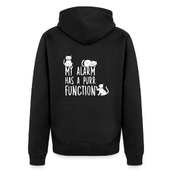 Motif de propriétaire de chat fou pour les fans de chats - Veste à capuche bio Premium Unisexe - noir - Dos - Nico (187cm)