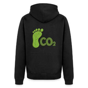 Protection du climat empreinte écologique Conservation de la nature - Veste à capuche bio Premium Unisexe - noir - Dos - Nico (187cm)