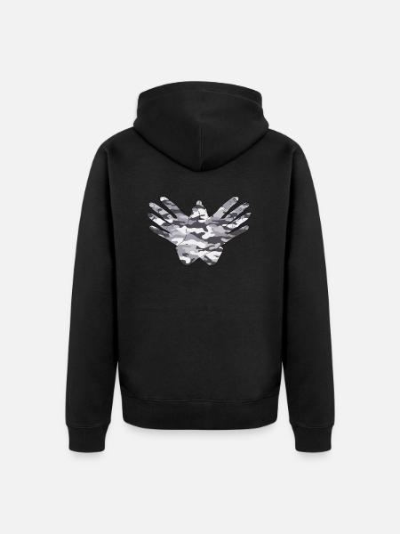 Adler - Unisex Premium Bio Zip Hoodie - Schwarz