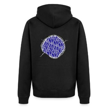 spaß meeressäuger veganerin tierrecht - Unisex Premium Bio Zip Hoodie - Schwarz - Hinten - Nico (187cm)