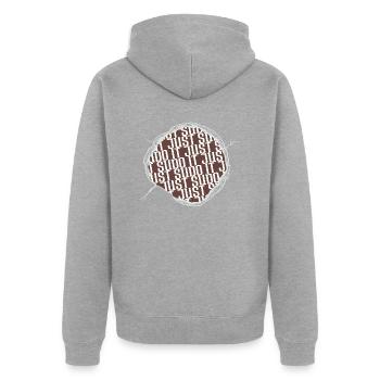 happy computer programming profession present idea - Unisex Premium Bio Zip Hoodie - Grau meliert - Hinten - Nico (187cm)