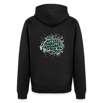 geburtstagsgeschenkidee fleischistmord hund - Unisex Premium Bio Zip Hoodie - Schwarz - Hinten - Nico (187cm)