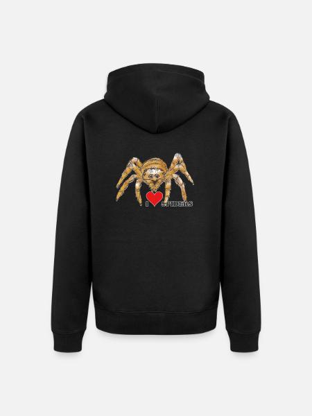 Spinne, Halloween, Arachnophobie, Monster - Unisex Premium Bio Zip Hoodie - Schwarz