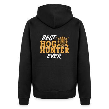 Chasse au sanglier chasseur sanglier - Veste à capuche bio Premium Unisexe - noir - Dos - Nico (187cm)
